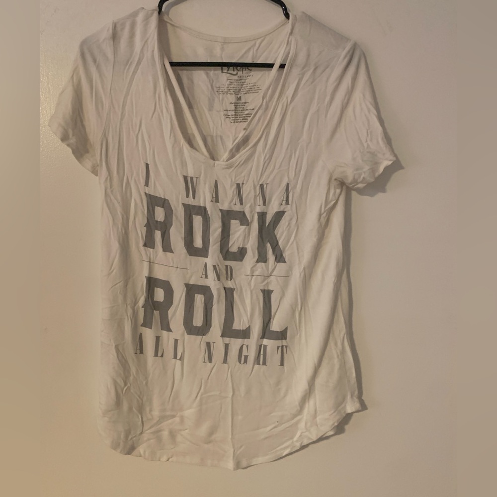 “i wanna rock and roll all night and party everyday” shirt